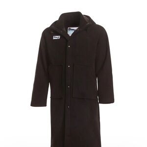 SurfFur Black Long parka with Hood - size XL - never worn.